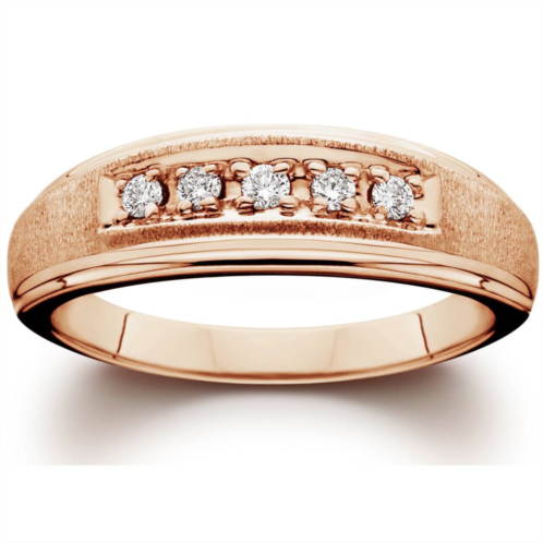 Pompeii3 mens diamond ring 14k rose gold size selectable