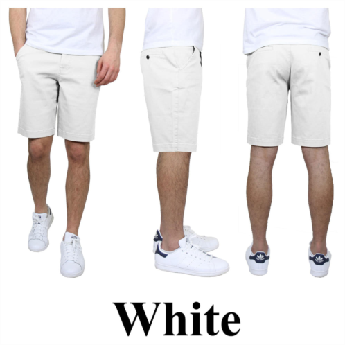 Galaxy by Harvic mens 5-pocket flat-front slim-fit stretch chino shorts