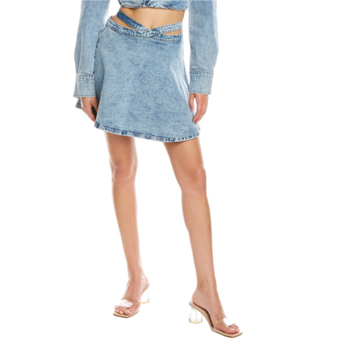 LE JEAN rosa tie flare skirt