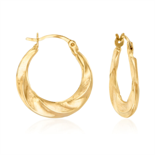 Ross-Simons 14kt yellow gold twisted hoop earrings