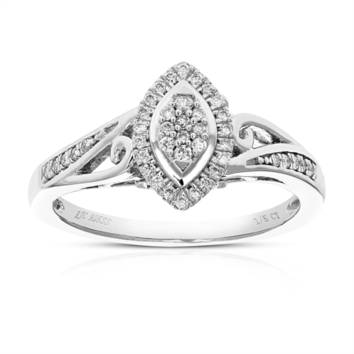 Vir Jewels 1/5 cttw round cut lab grown diamond wedding engagement for women ring .925 sterling silver