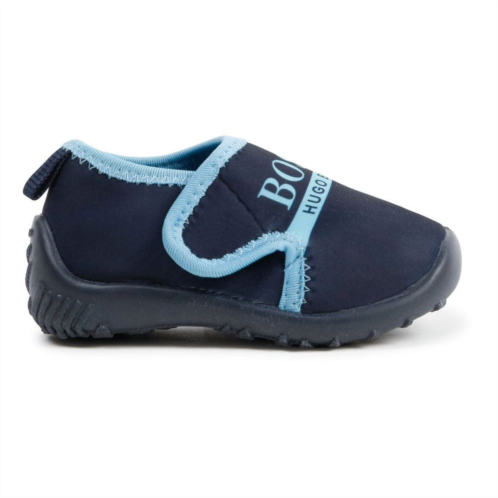 BOSS navy logo crib shoes