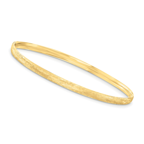 Canaria Fine Jewelry Canaria italian 10kt yellow gold brushed bangle bracelet
