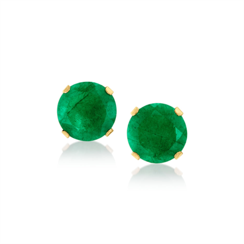 Canaria Fine Jewelry Canaria emerald martini stud earrings in 10kt yellow gold