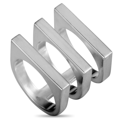 Georg Jensen aria silver flat three band ring