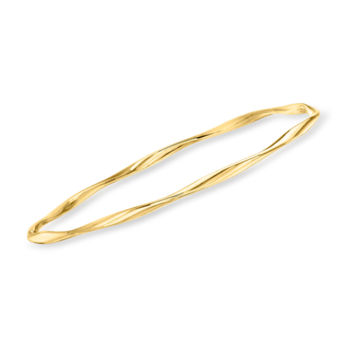 RS Pure ross-simons italian 14kt yellow gold twisted bangle bracelet