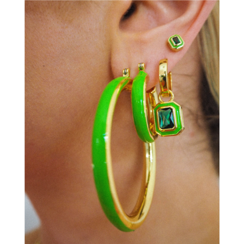 Luv Aj stripe baby amalfi hoops- bright green- gold
