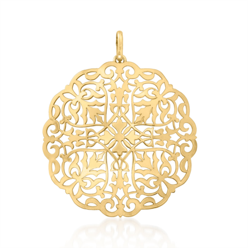 Ross-Simons italian 14kt yellow gold filigree medallion pendant