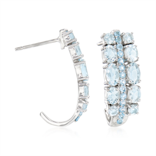 Ross-Simons aquamarine and . swiss blue topaz earrings in sterling silver