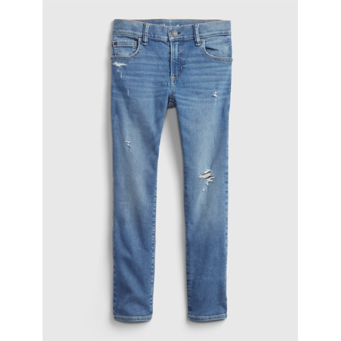 Gap Kids Soft Wear Destructed Slim Jeans with Washwell