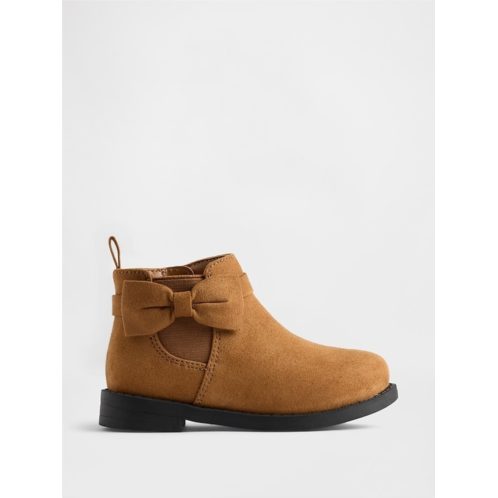 Gap Toddler Vegan Suede Bow Chelsea Boots