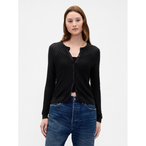 Gap CashSoft Stretch Pointelle Cardigan