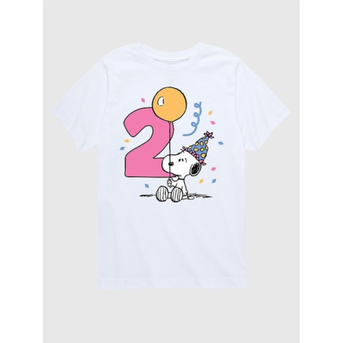 Gap Toddler Peanuts 2nd Birthday Short Sleeve Graphic Tee