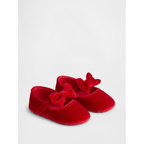 Gap Baby Velvet Bow Mary Jane Flats