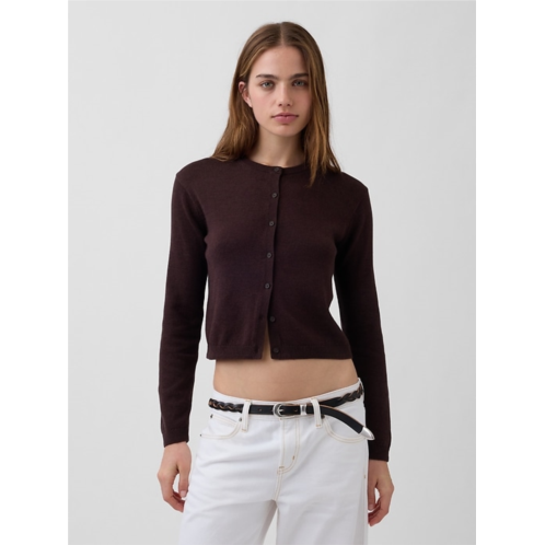 Gap 100% Cotton Relaxed Crop Cardigan Sweater