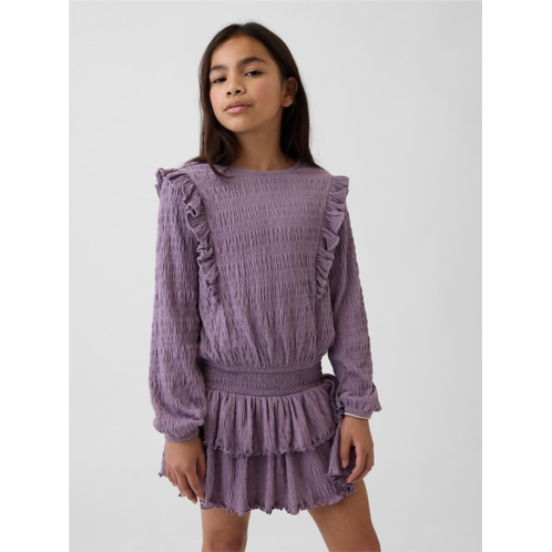 Gap Kids Crinkle Knit Ruffle Top