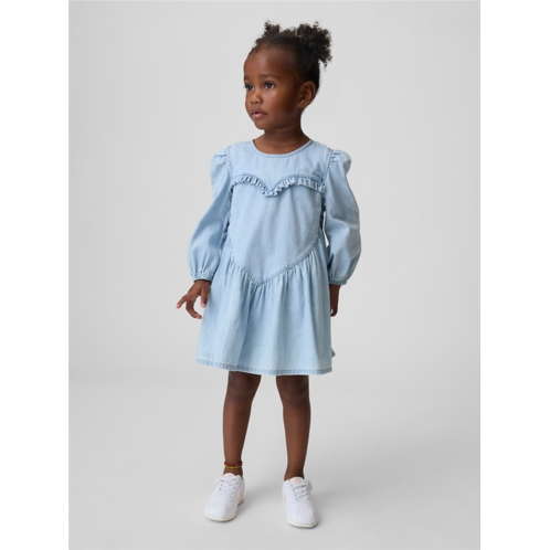 Gap Baby & Toddler Denim Ruffle Heart Dress