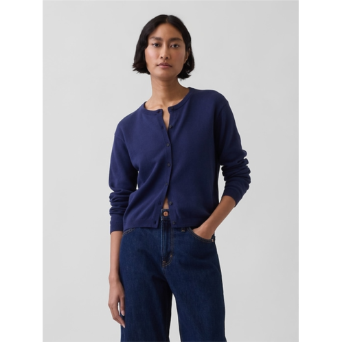 Gap 100% Cotton Relaxed Crop Cardigan Sweater