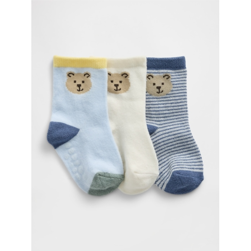 Gap Baby Brannan Bear Crew Socks (3-Pack)