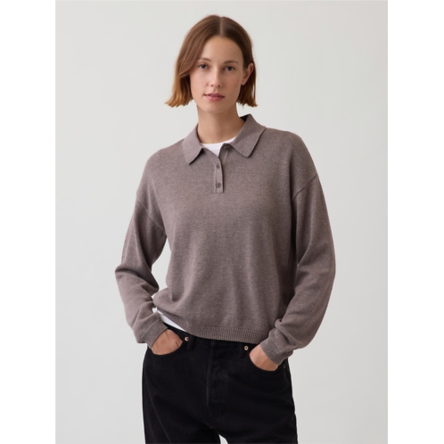Gap 100% Cotton Relaxed Polo Sweater
