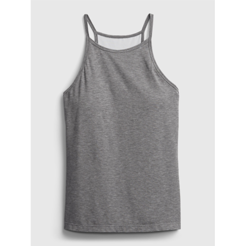 GapFit Breathe Halter-Neck Shelf Tank Top