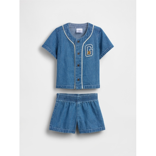 Gap Baby Denim Varsity Outfit Set