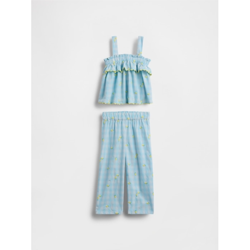 Gap Baby & Toddler Lemon Gingham Outfit Set
