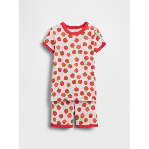 Gap Baby & Toddler Organic Brushed Cotton Tomato PJ Short Set