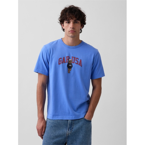 Gap Relaxed Branan Bear Logo T-Shirt