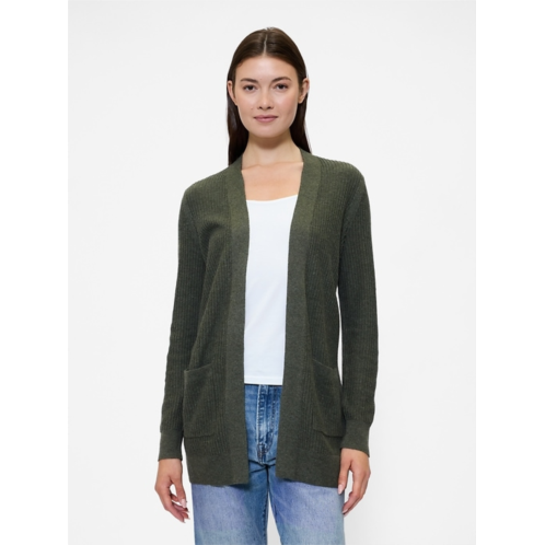 Gapfactory Relaxed Shaker-Stitch Open-Front Cardigan