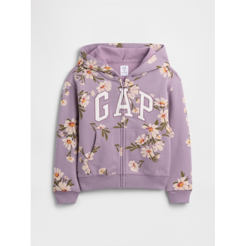 Gapfactory Kids Relaxed Gap Logo Print Zip Hoodie