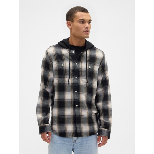 Gapfactory Hooded Flannel Shirt in Standard Fit