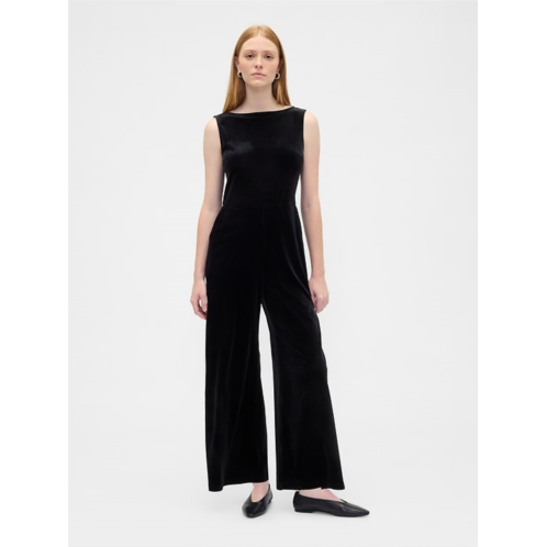 Gap Recycled Velour Wide-Leg Jumpsuit