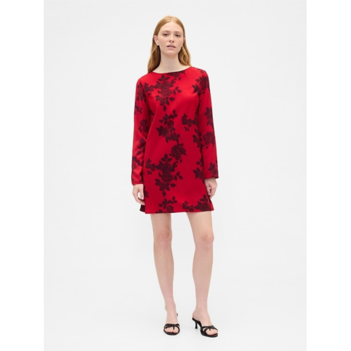 Gap Satin Boatneck Mini Dress