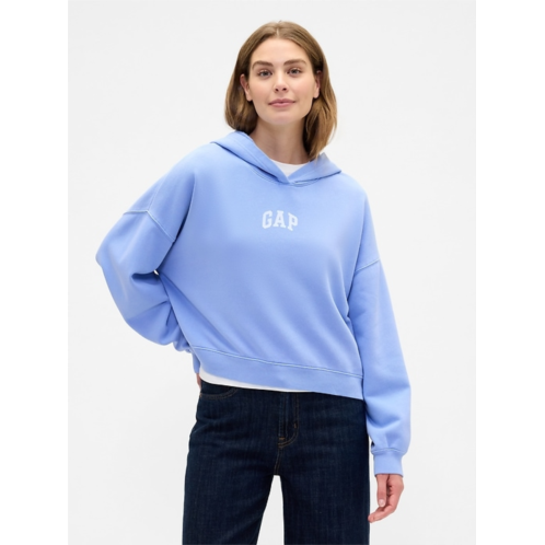 Relaxed Gap Mini-Logo Cropped Hoodie
