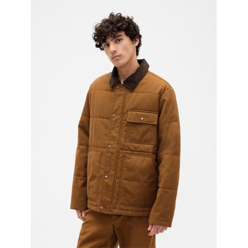 Gap Relaxed Quilted Canvas Utility Jacket