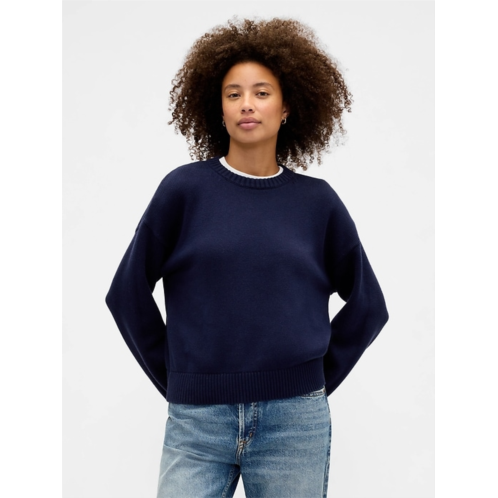 Gap Relaxed Cotton Crewneck Sweater