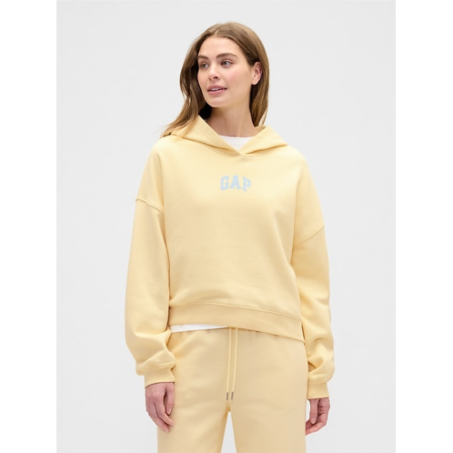 Relaxed Gap Mini-Logo Cropped Hoodie