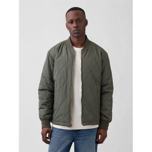 Gap Relaxed Quilted Bomber Jacket