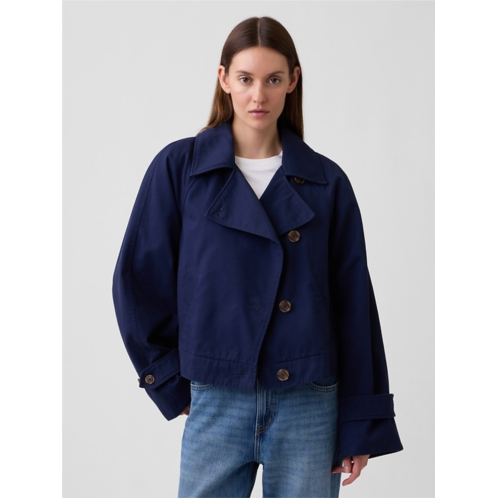 Gap Relaxed Cropped Trench Coat