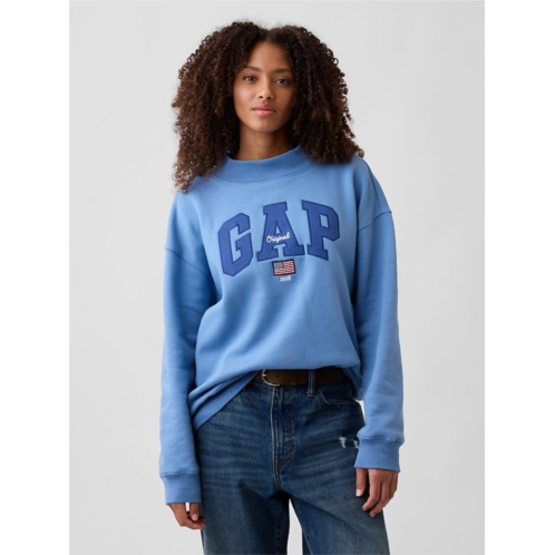 Oversized Gap Logo Mockneck Tunic Sweatshirt