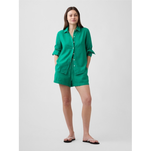 Gap 4 Pull-On Linen-Blend Shorts