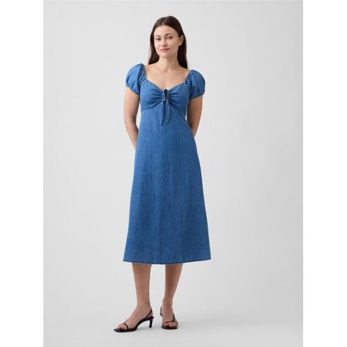 Gap Puff Sleeve Midi Dress