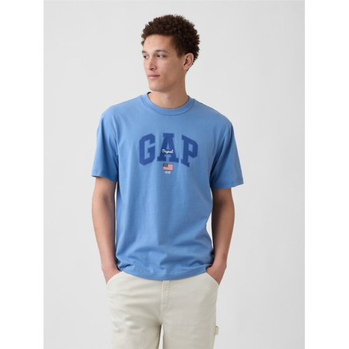 Everyday Soft Relaxed Gap Americana Logo T-Shirt