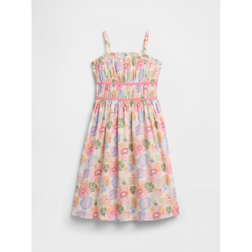 Gap Kids Print Smocked Midi Dress