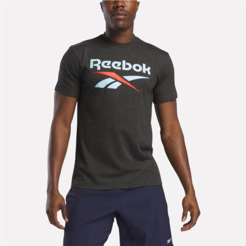 Reebok Mens Stacked Vector Graphic T-Shirt