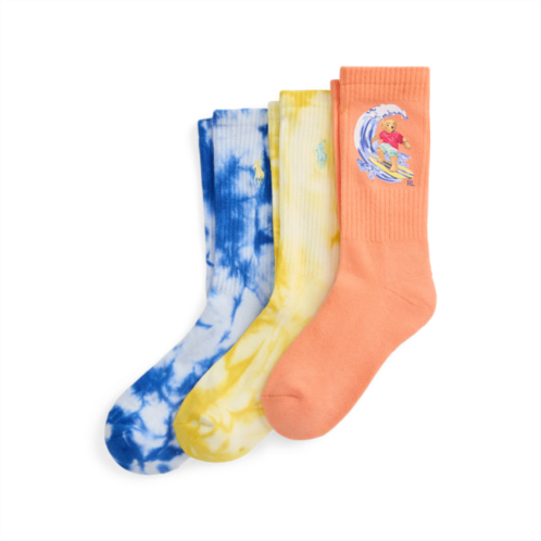 Polo Ralph Lauren Polo Bear Tie-Dye Crew Sock 3-Pack
