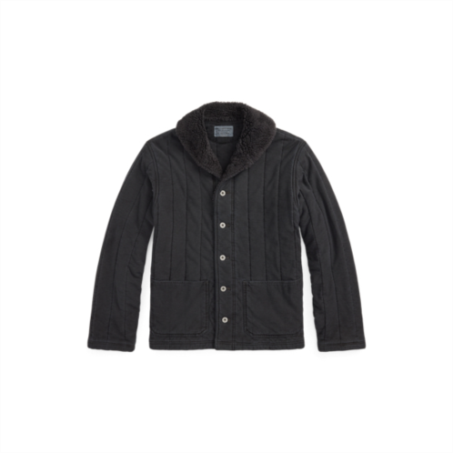 Polo Ralph Lauren Fleece-Collar Quilted Jersey Jacket