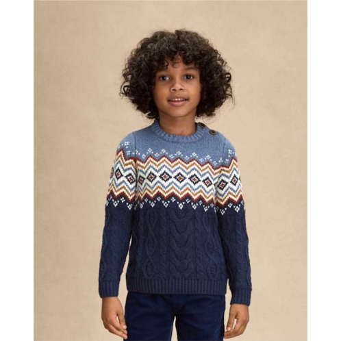 Gymboree Boys Fairisle Cable Knit Sweater - First Frost - blue Gymboree Boys Fairisle Cable Knit Sweater - First Frost - blue