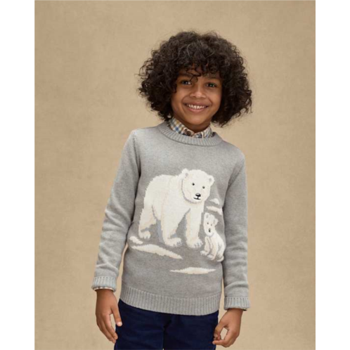 Gymboree Boys Intarsia Polar Bear Sweater - First Frost - gray Gymboree Boys Intarsia Polar Bear Sweater - First Frost - gray